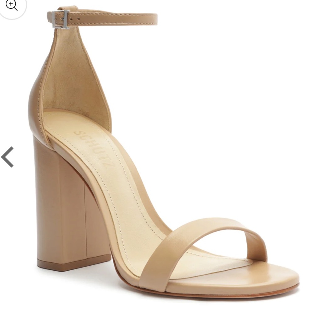 Schutz Tan Suede Cady Lee Block Heel Sandals Sz. 8.5